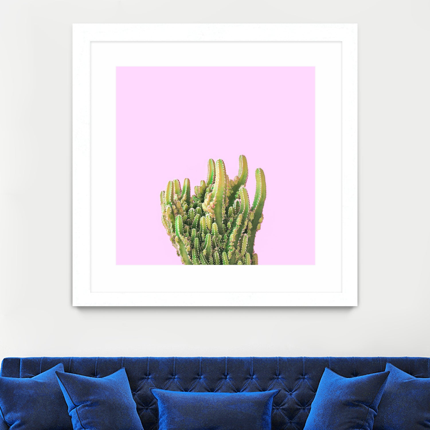 Summer Cactus Fingers on Soft Lavender by Dominique Van Roey on GIANT ART - pink photo manipulation