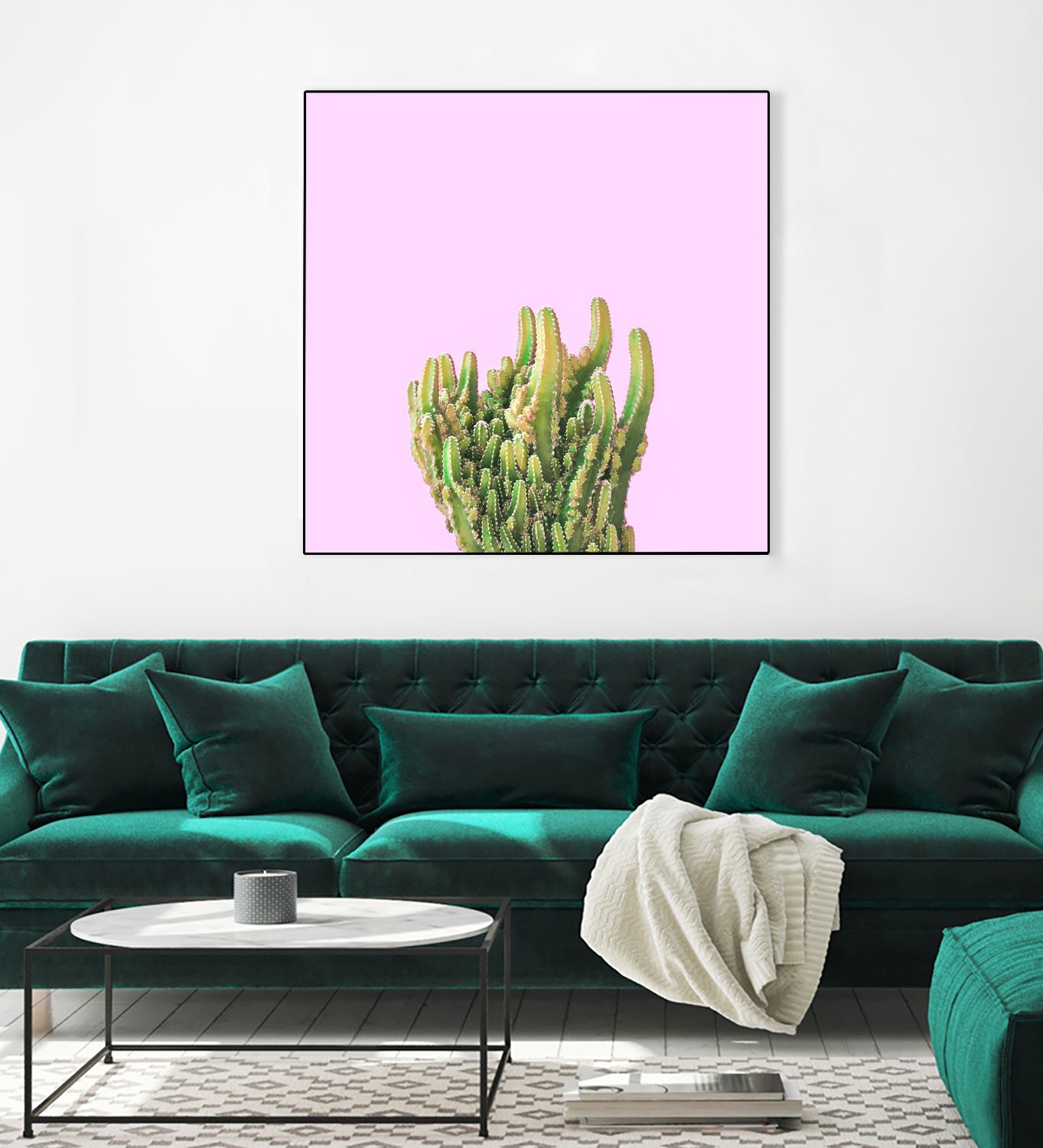 Summer Cactus Fingers on Soft Lavender by Dominique Van Roey on GIANT ART - pink photo manipulation