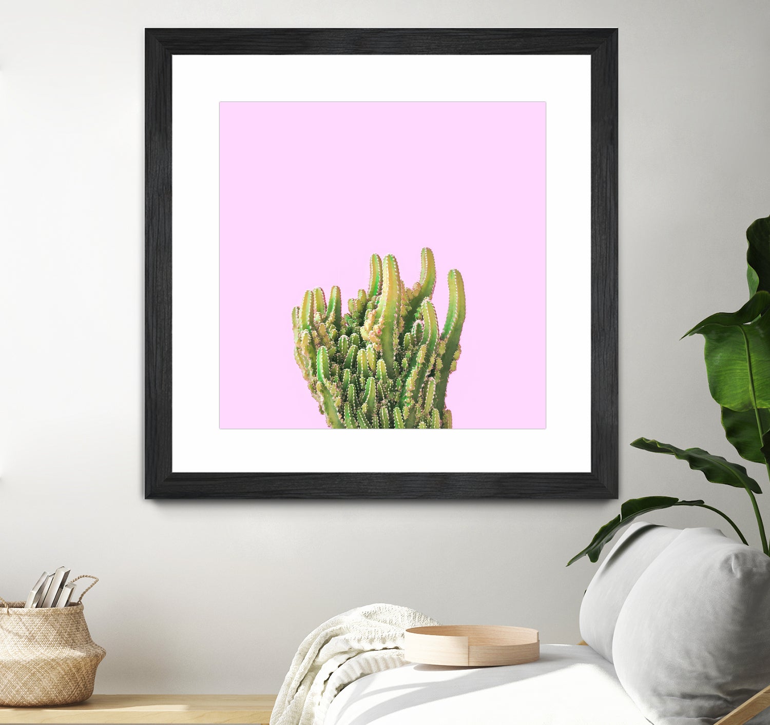 Summer Cactus Fingers on Soft Lavender by Dominique Van Roey on GIANT ART - pink photo manipulation