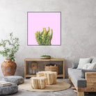 Summer Cactus Fingers on Soft Lavender by Dominique Van Roey on GIANT ART - pink photo manipulation