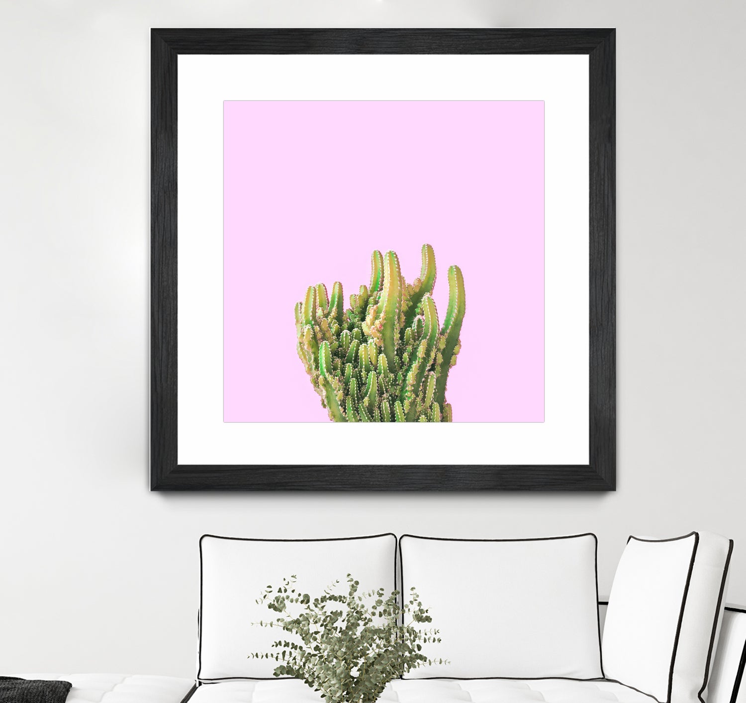 Summer Cactus Fingers on Soft Lavender by Dominique Van Roey on GIANT ART - pink photo manipulation