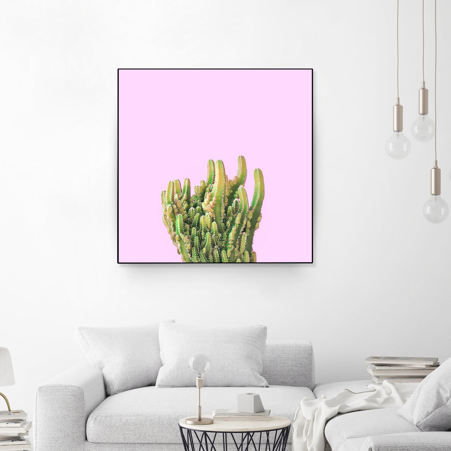 Summer Cactus Fingers on Soft Lavender by Dominique Van Roey on GIANT ART - pink photo manipulation