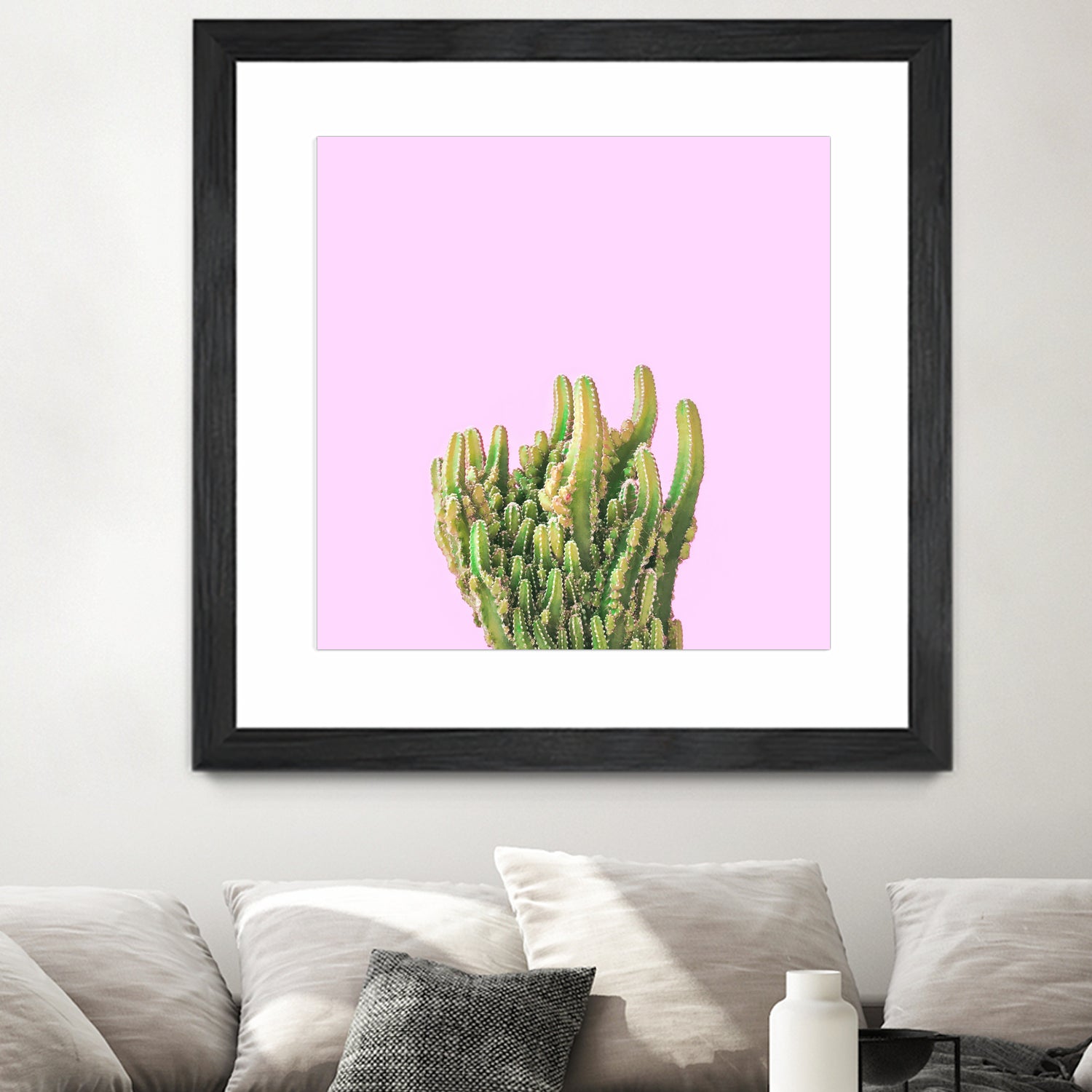 Summer Cactus Fingers on Soft Lavender by Dominique Van Roey on GIANT ART - pink photo manipulation