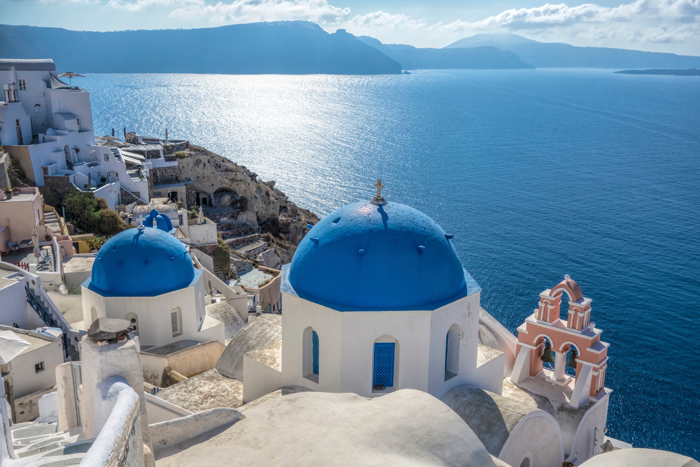 Santorini, Greece by I Bjork on GIANT ART - blue photo illustration