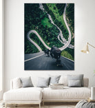 Crazy downhill skateboarders by GEN Z by Rigaud Mickaël on GIANT ART - green photo illustration