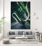 Crazy downhill skateboarders by GEN Z by Rigaud Mickaël on GIANT ART - green photo illustration