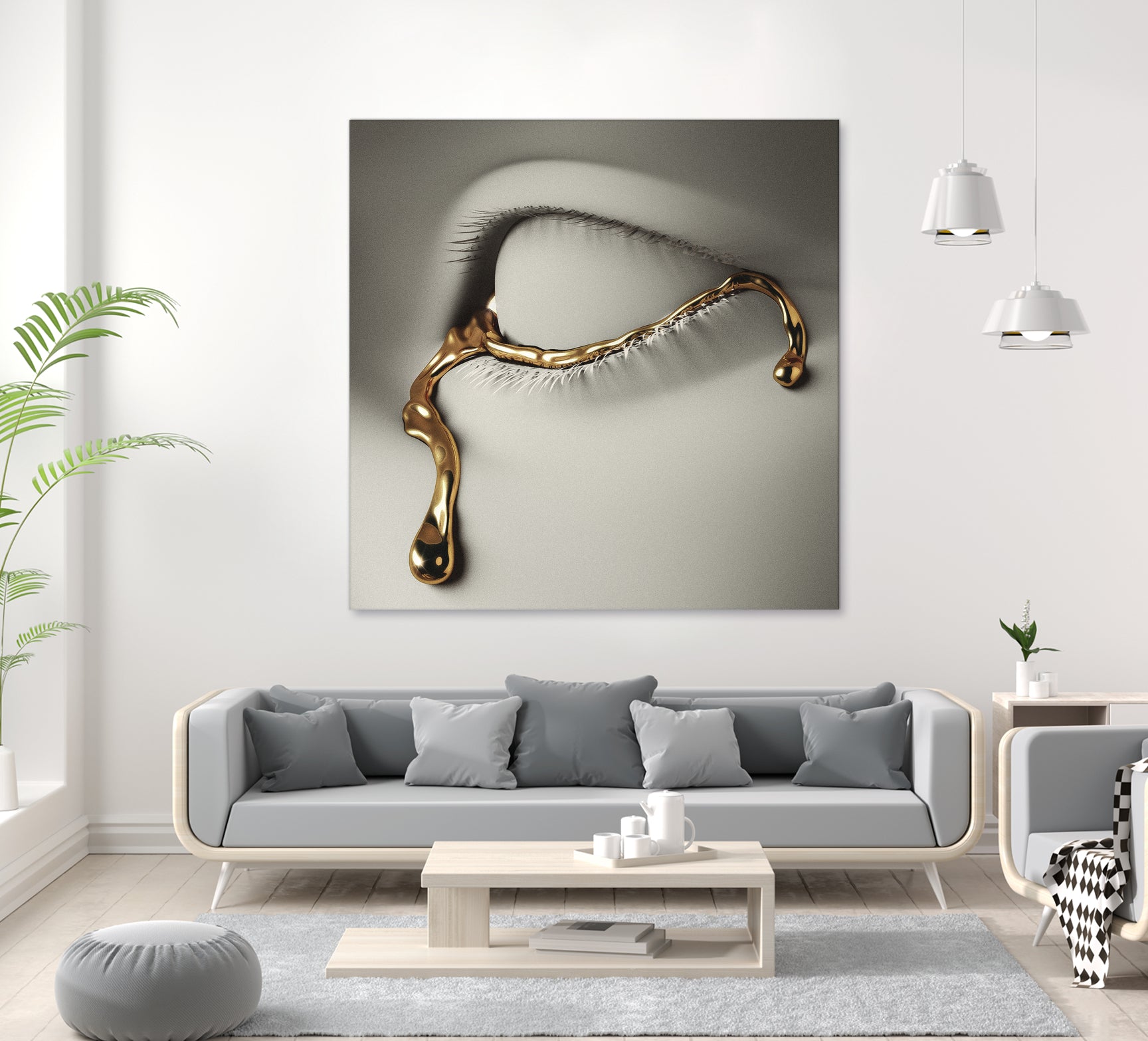 Golden Tear by Vigan Tafili on GIANT ART - white 3d art