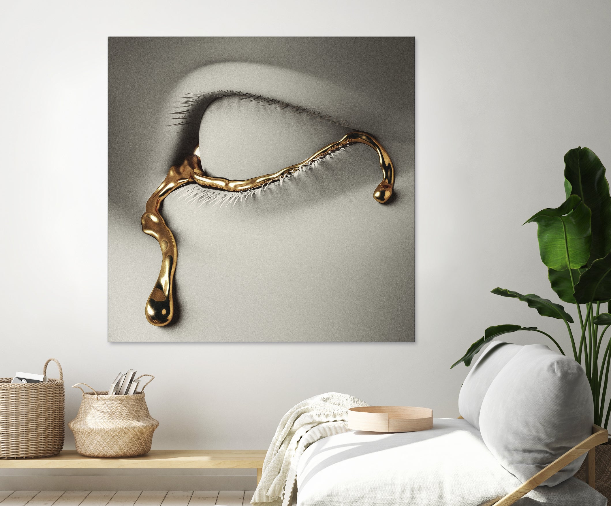 Golden Tear by Vigan Tafili on GIANT ART - white 3d art