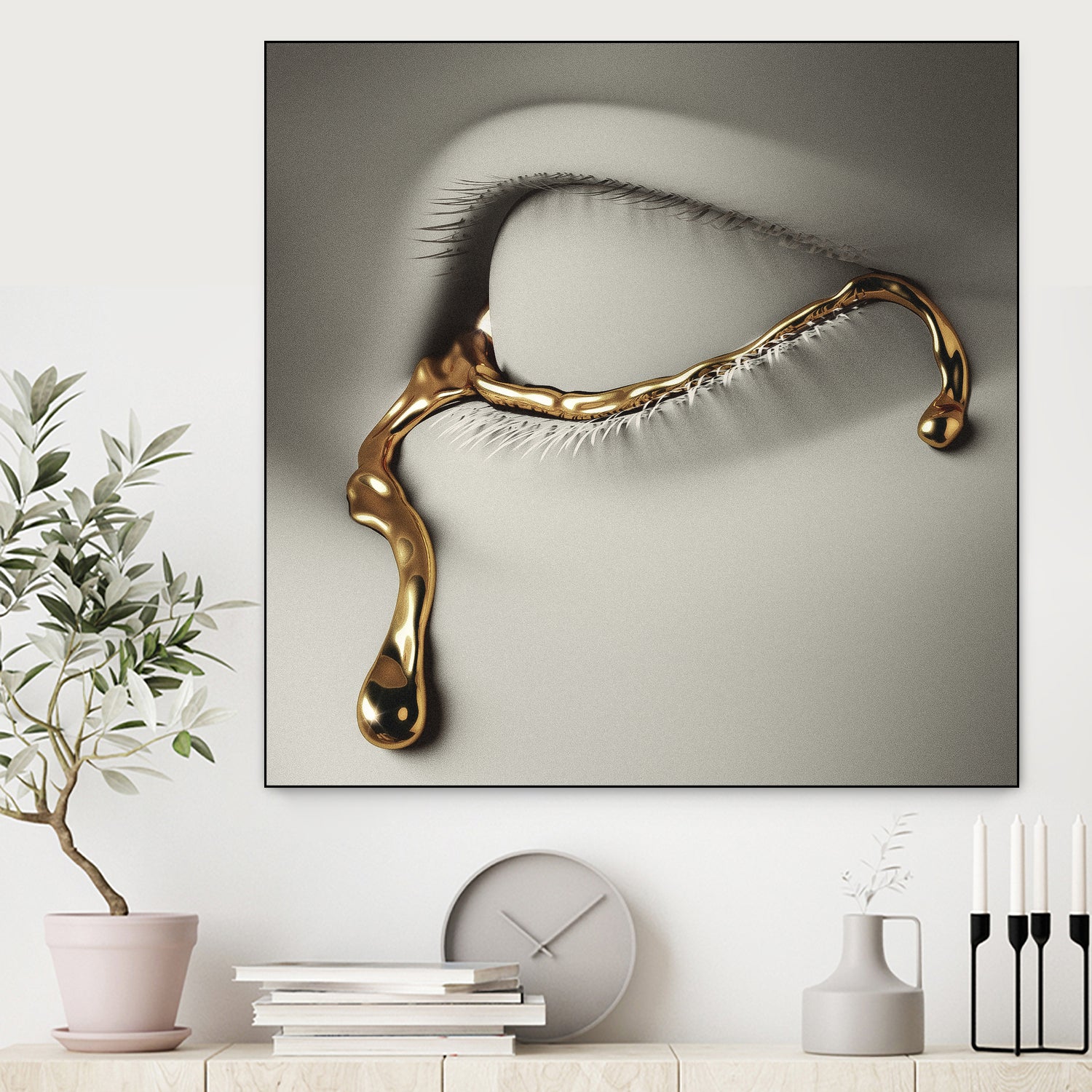 Golden Tear by Vigan Tafili on GIANT ART - white 3d art