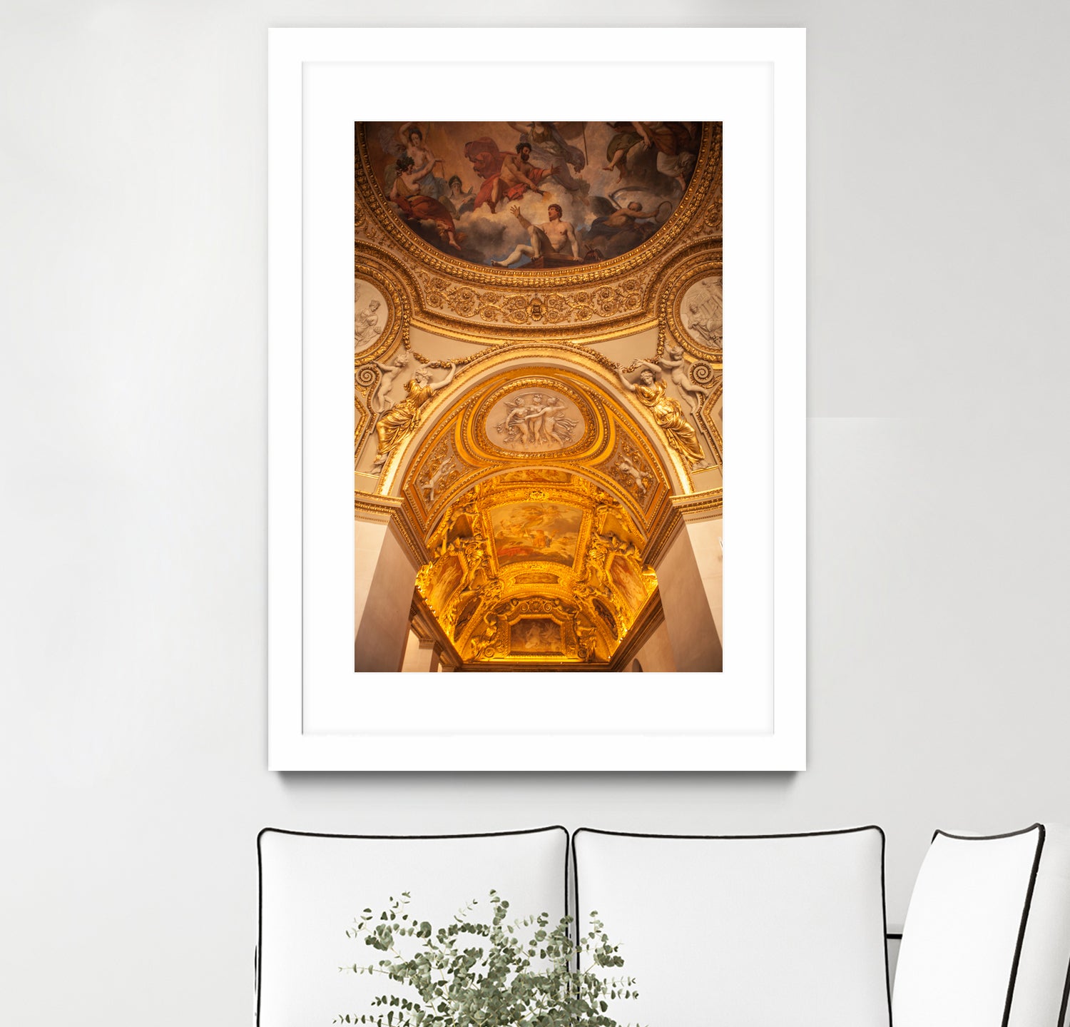 Louvre indoor. by Art Kireev on GIANT ART - yellow digital drawing