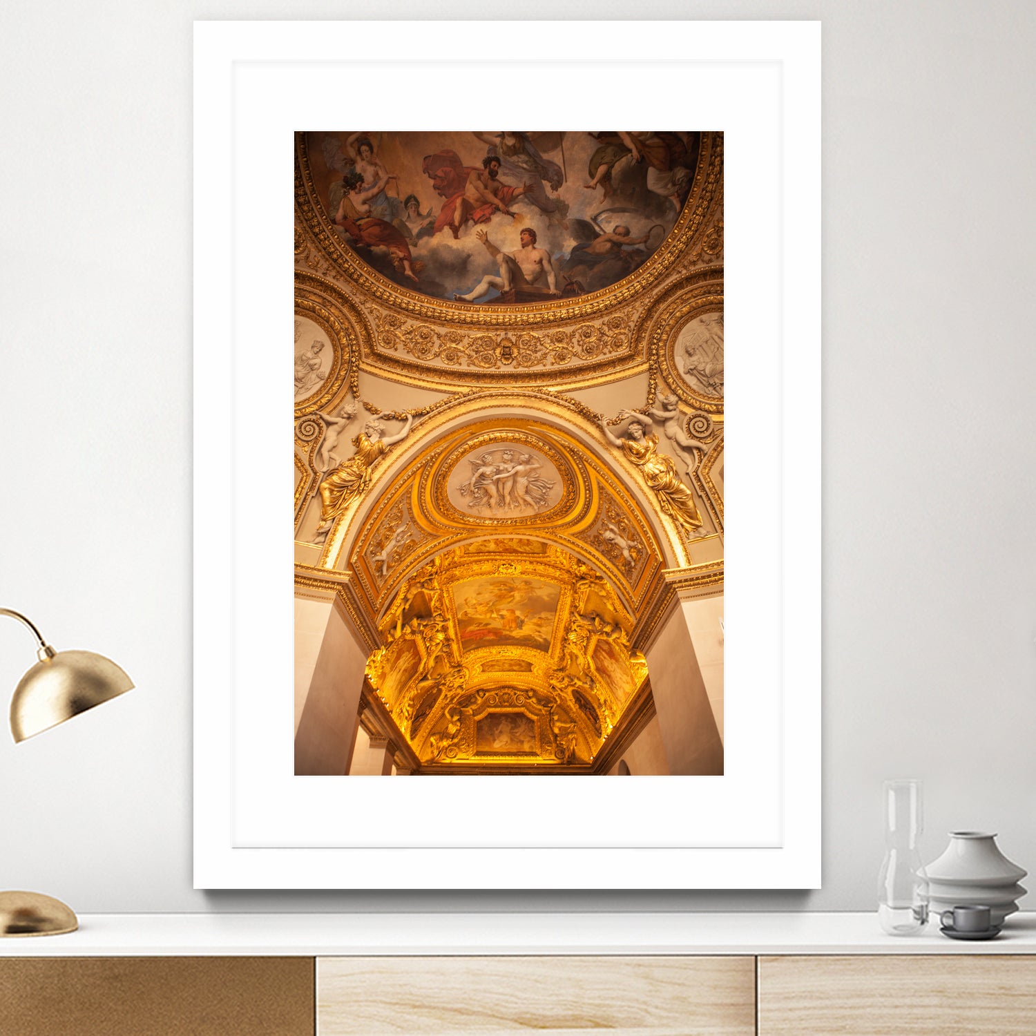 Louvre indoor. by Art Kireev on GIANT ART - yellow digital drawing