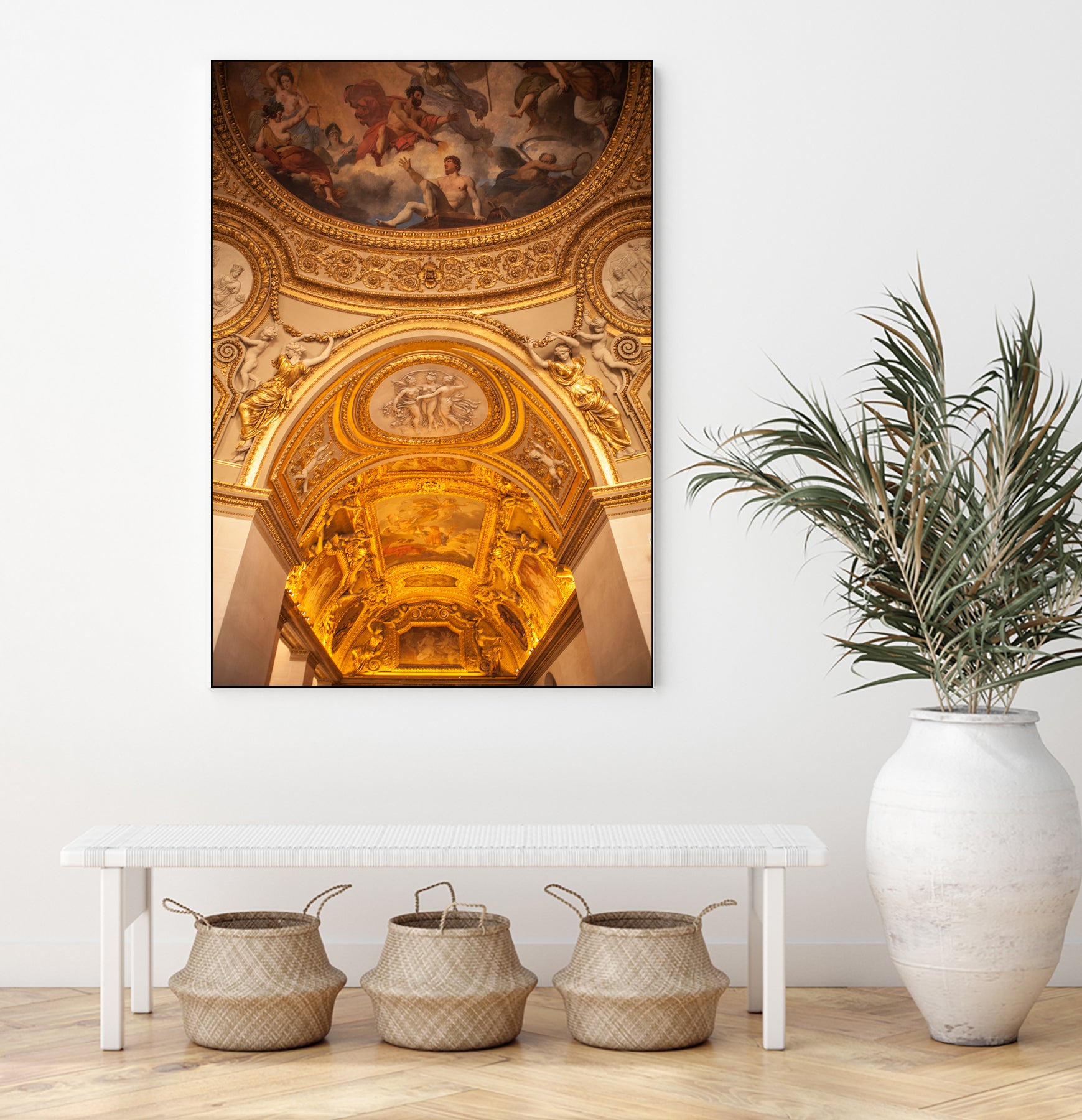 Louvre indoor. by Art Kireev on GIANT ART - yellow digital drawing