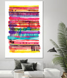 Vainica- Knitted watercolor by Laura Muñoz Estellés on GIANT ART - red digital painting