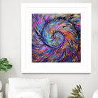 Superb Spiral Rainbow Amonite by Priscilla Batzell on GIANT ART - fuchsia mixed media