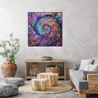 Superb Spiral Rainbow Amonite by Priscilla Batzell on GIANT ART - fuchsia mixed media