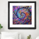 Superb Spiral Rainbow Amonite by Priscilla Batzell on GIANT ART - fuchsia mixed media