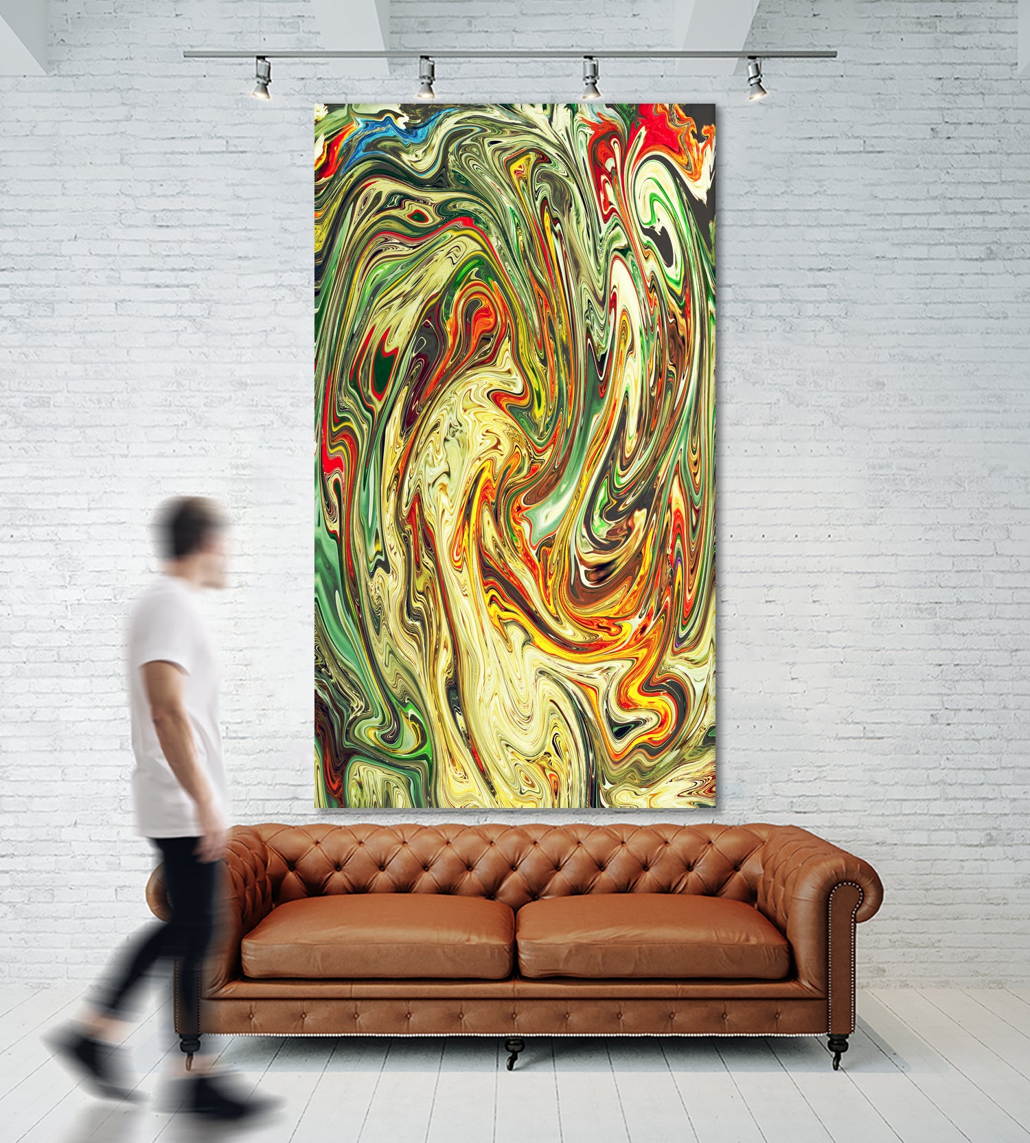 Abstract Marble Painting by Amir Faysal on GIANT ART - brown digital painting