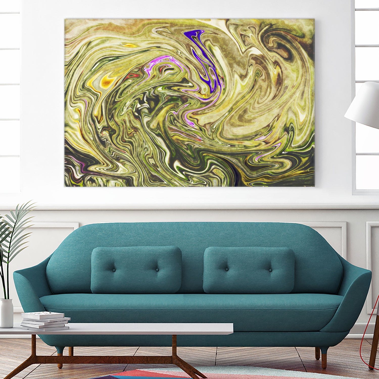 Abstract Marble Painting by Amir Faysal on GIANT ART - yellow digital painting