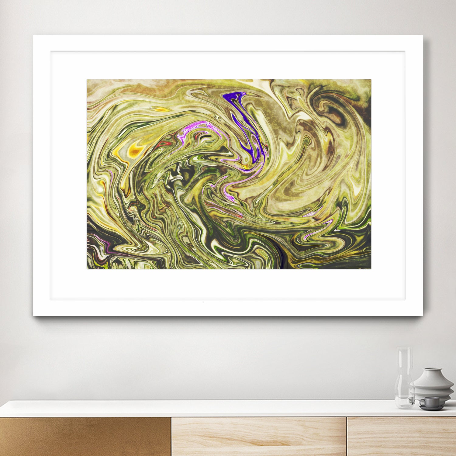 Abstract Marble Painting by Amir Faysal on GIANT ART - yellow digital painting