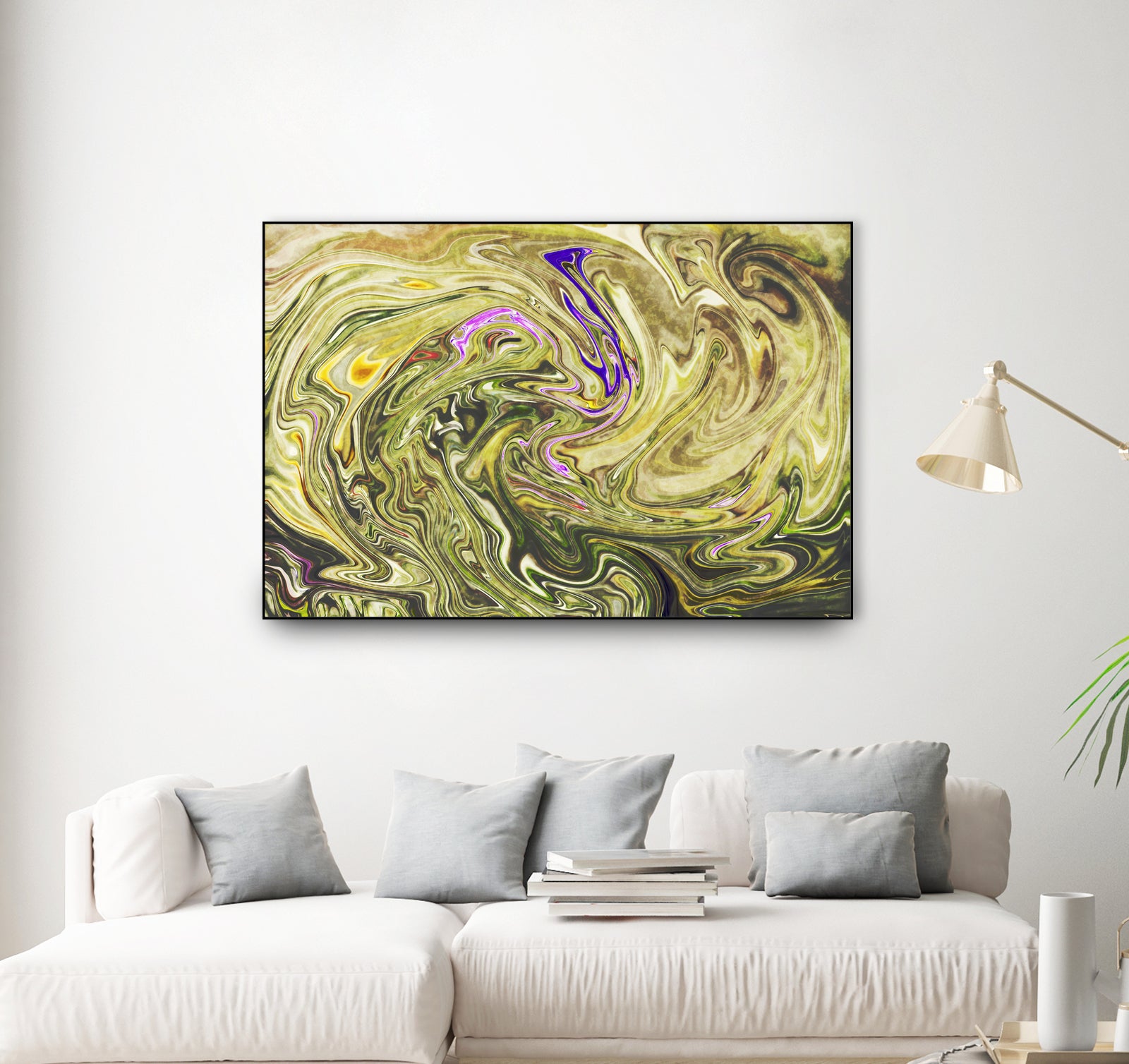 Abstract Marble Painting by Amir Faysal on GIANT ART - yellow digital painting