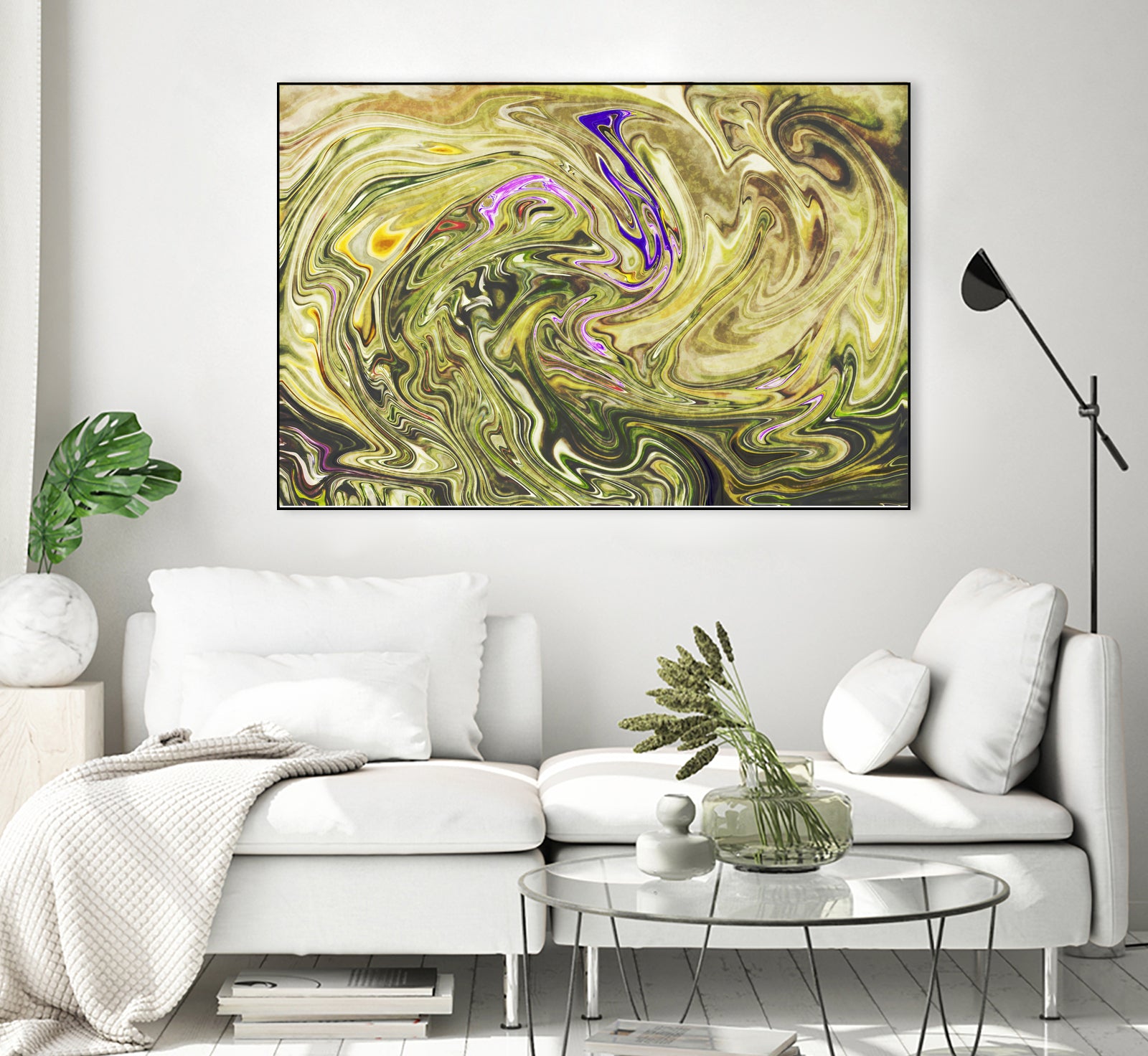 Abstract Marble Painting by Amir Faysal on GIANT ART - yellow digital painting