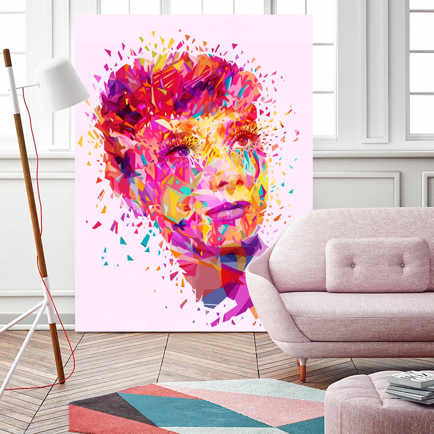 Audrey by Alessandro Pautasso on GIANT ART - pink digital painting