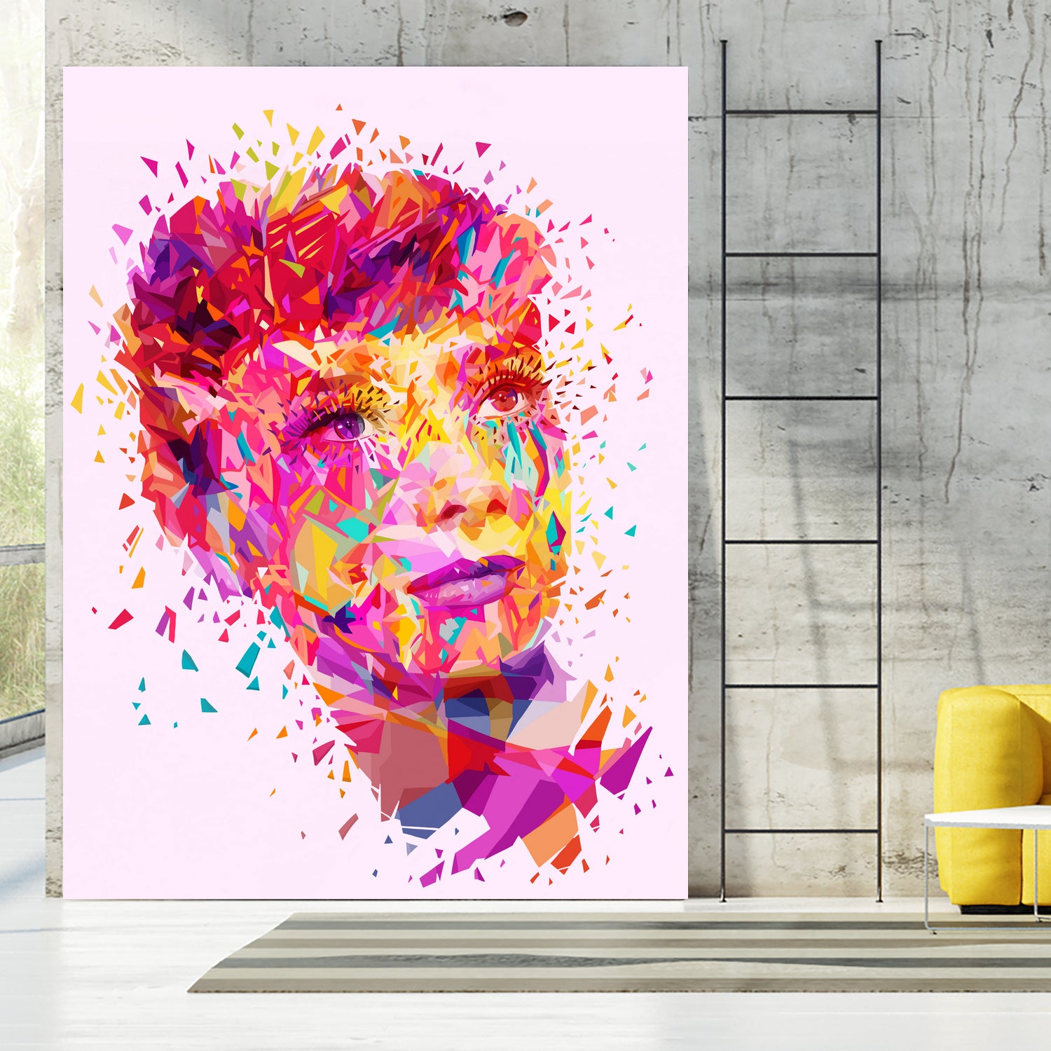 Audrey by Alessandro Pautasso on GIANT ART - pink digital painting