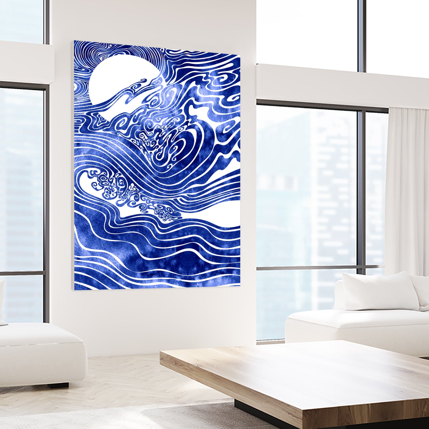 Churn The Deep by Stevyn Llewellyn on GIANT ART - blue mixed media