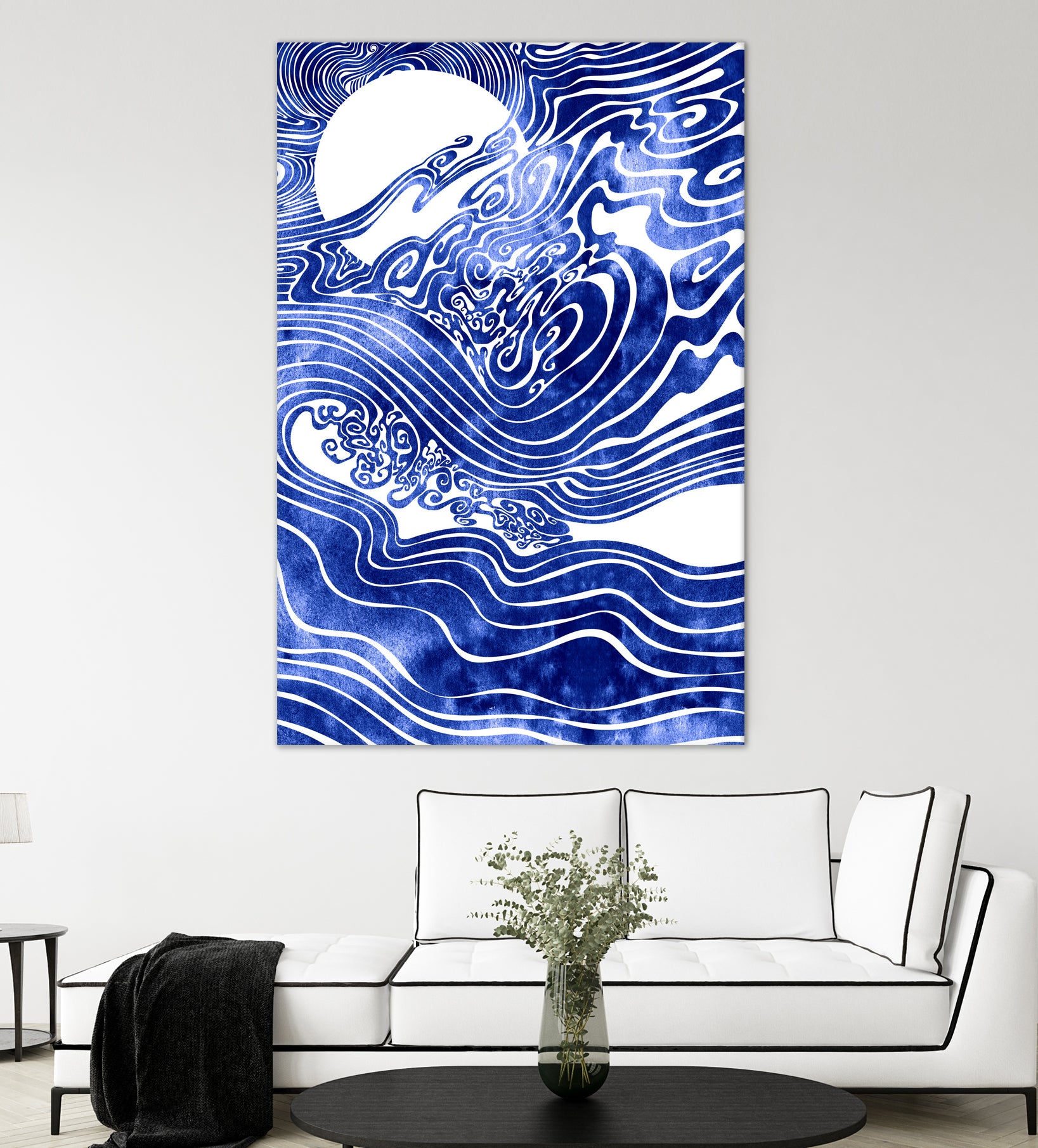 Churn The Deep by Stevyn Llewellyn on GIANT ART - blue mixed media