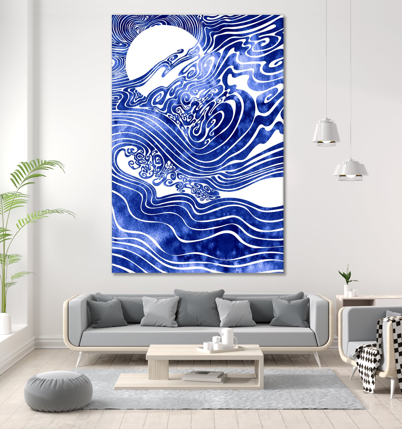 Churn The Deep by Stevyn Llewellyn on GIANT ART - blue mixed media