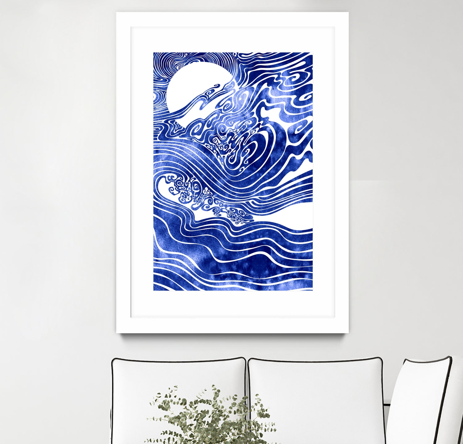 Churn The Deep by Stevyn Llewellyn on GIANT ART - blue mixed media