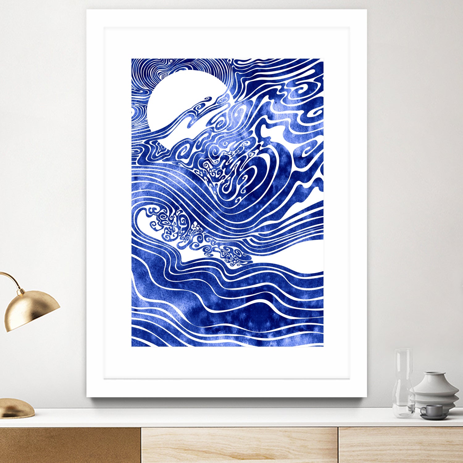 Churn The Deep by Stevyn Llewellyn on GIANT ART - blue mixed media