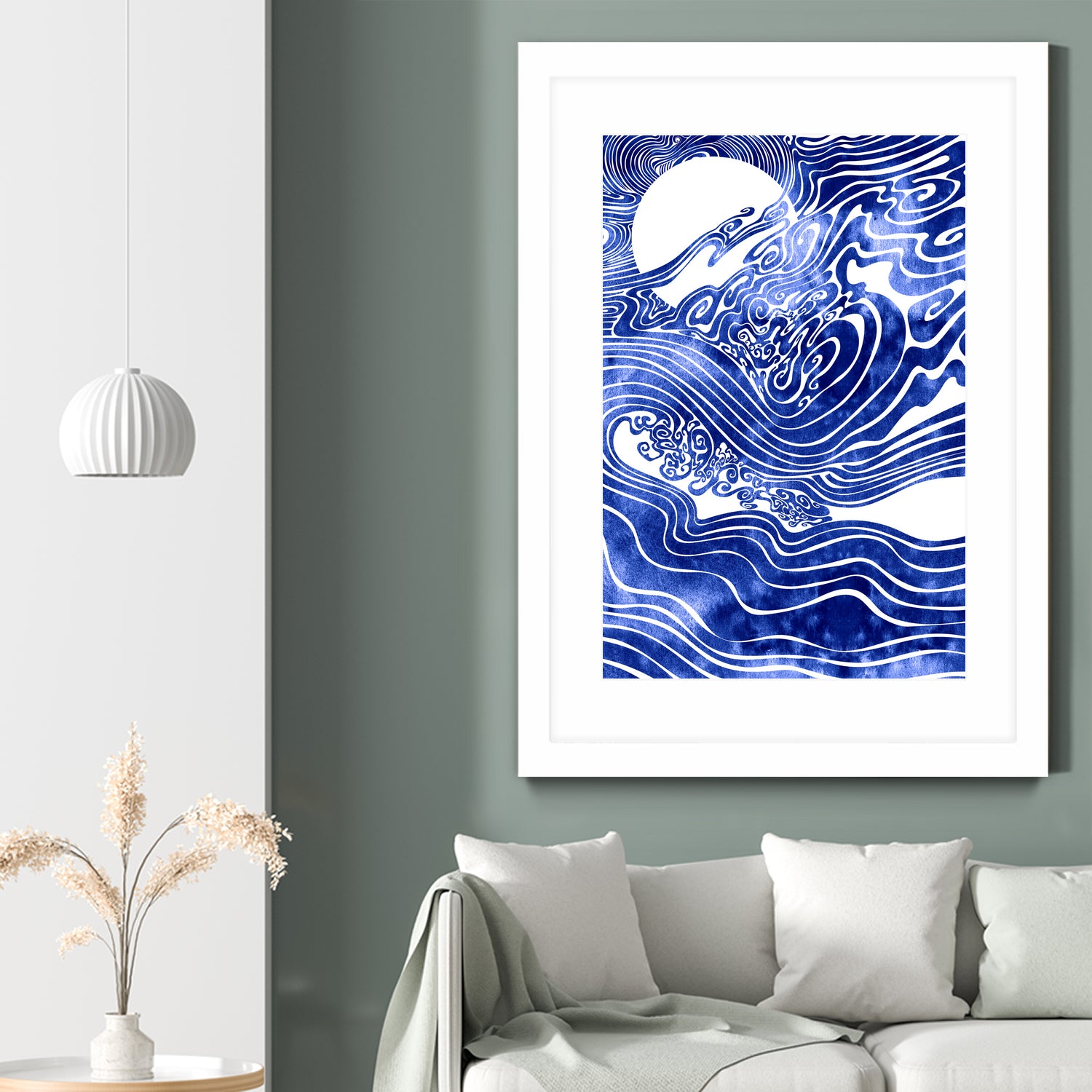 Churn The Deep by Stevyn Llewellyn on GIANT ART - blue mixed media