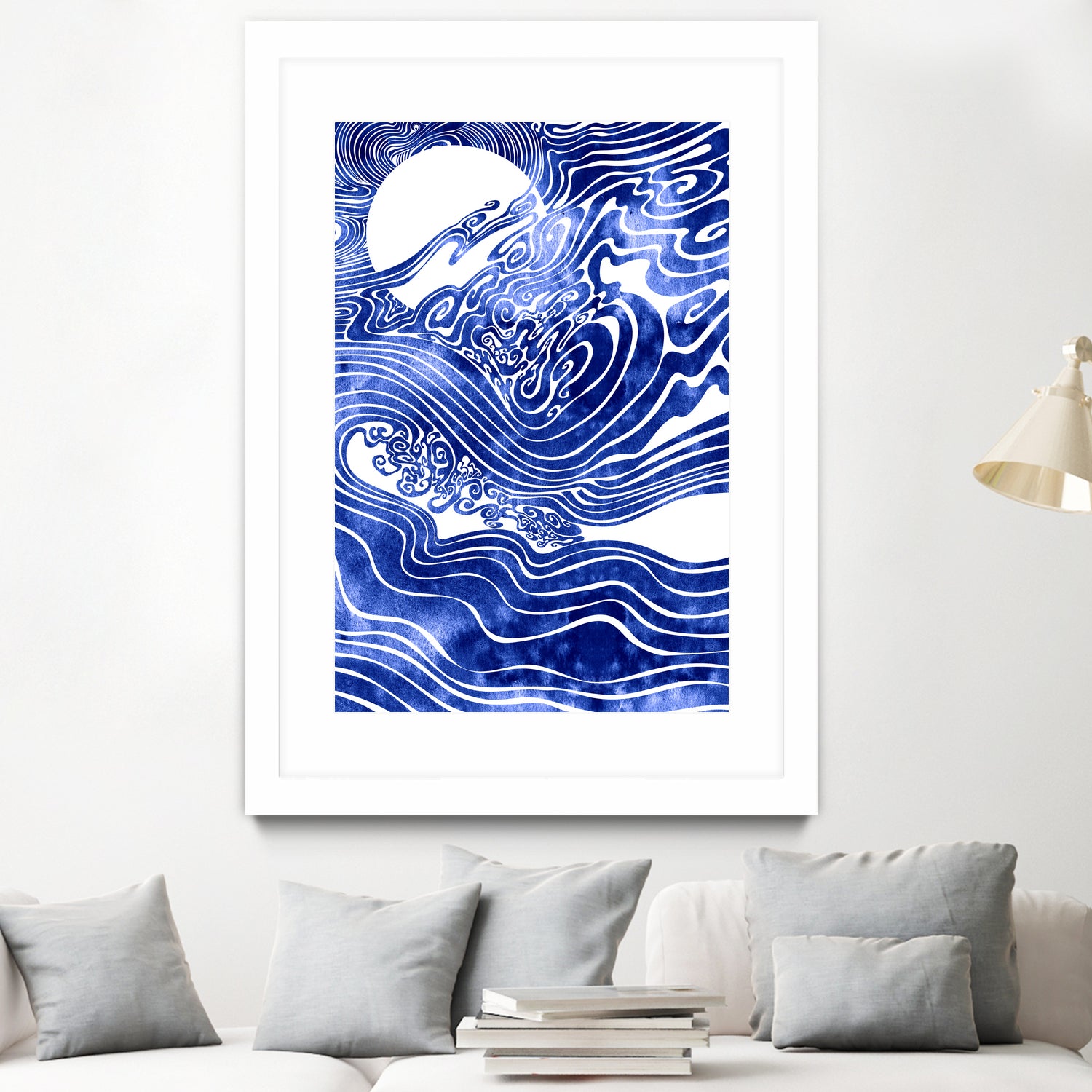 Churn The Deep by Stevyn Llewellyn on GIANT ART - blue mixed media