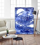 Churn The Deep by Stevyn Llewellyn on GIANT ART - blue mixed media