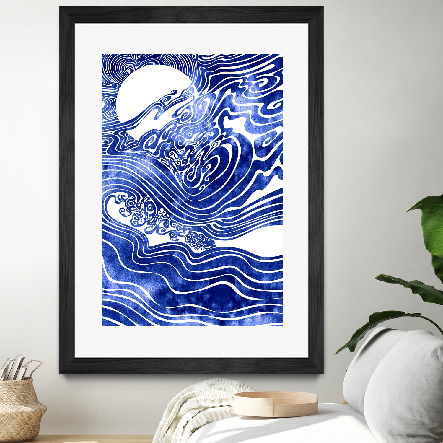 Churn The Deep by Stevyn Llewellyn on GIANT ART - blue mixed media