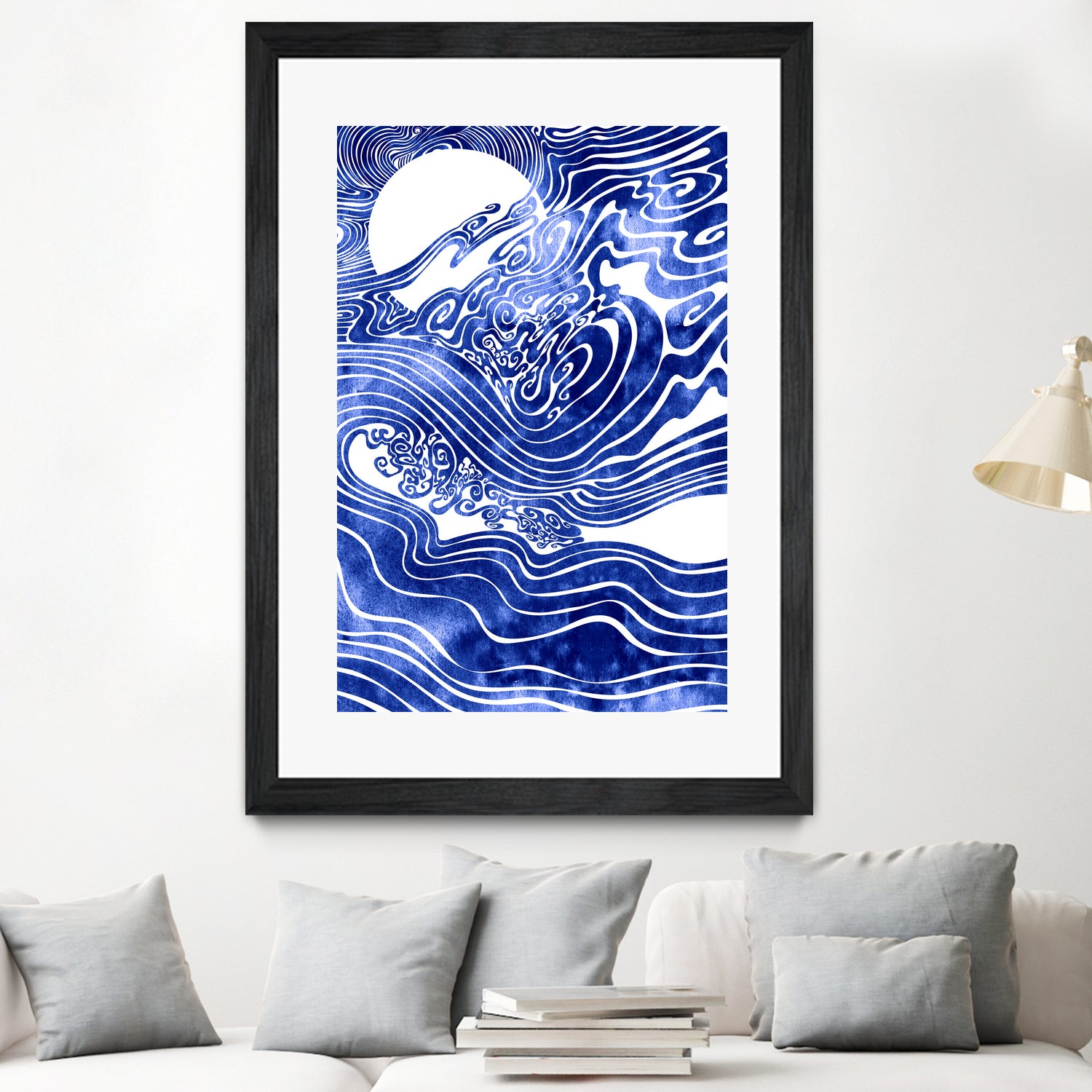 Churn The Deep by Stevyn Llewellyn on GIANT ART - blue mixed media