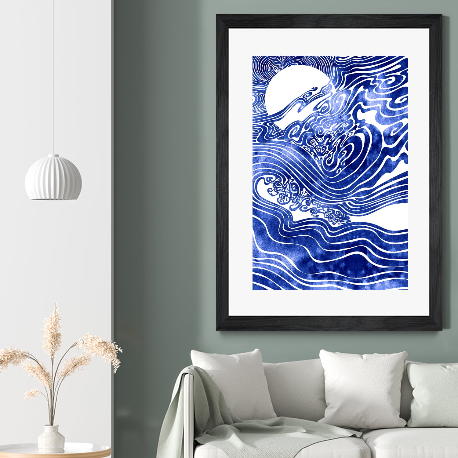 Churn The Deep by Stevyn Llewellyn on GIANT ART - blue mixed media