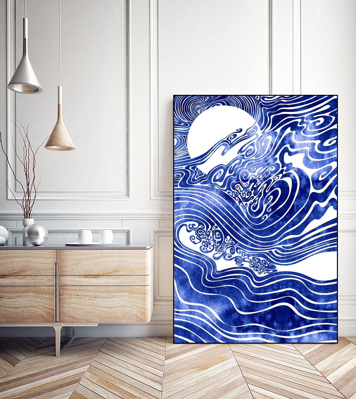 Churn The Deep by Stevyn Llewellyn on GIANT ART - blue mixed media