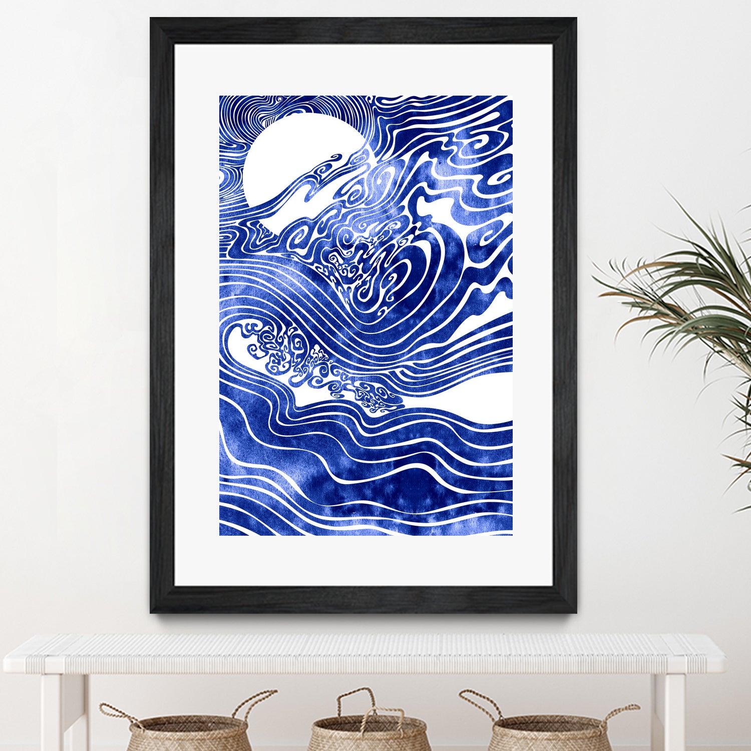 Churn The Deep by Stevyn Llewellyn on GIANT ART - blue mixed media