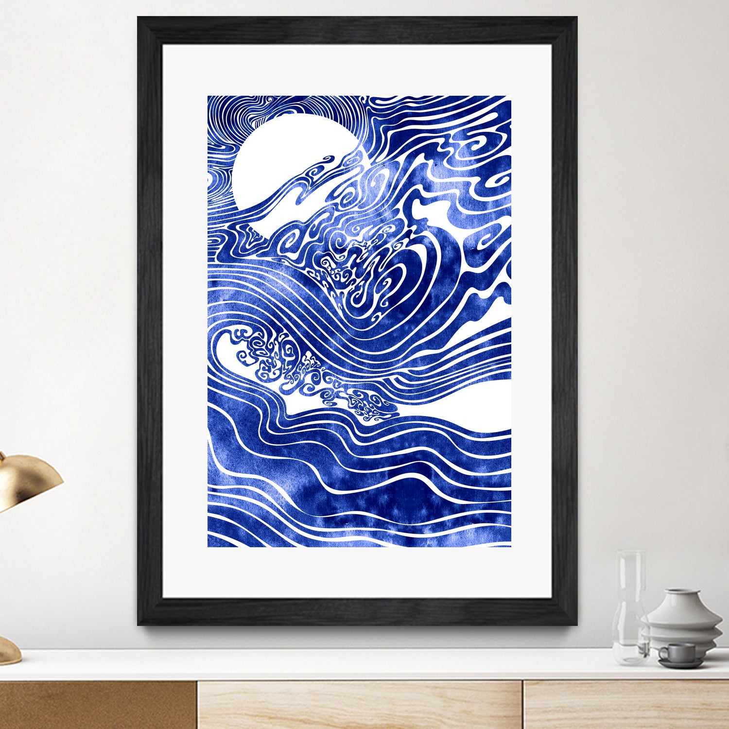 Churn The Deep by Stevyn Llewellyn on GIANT ART - blue mixed media