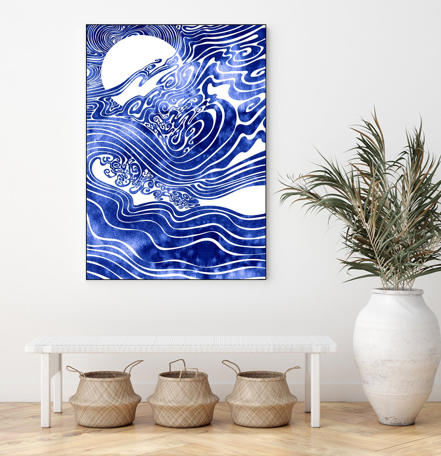 Churn The Deep by Stevyn Llewellyn on GIANT ART - blue mixed media