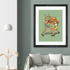 food fight by Alon Braier on GIANT ART - green mixed media