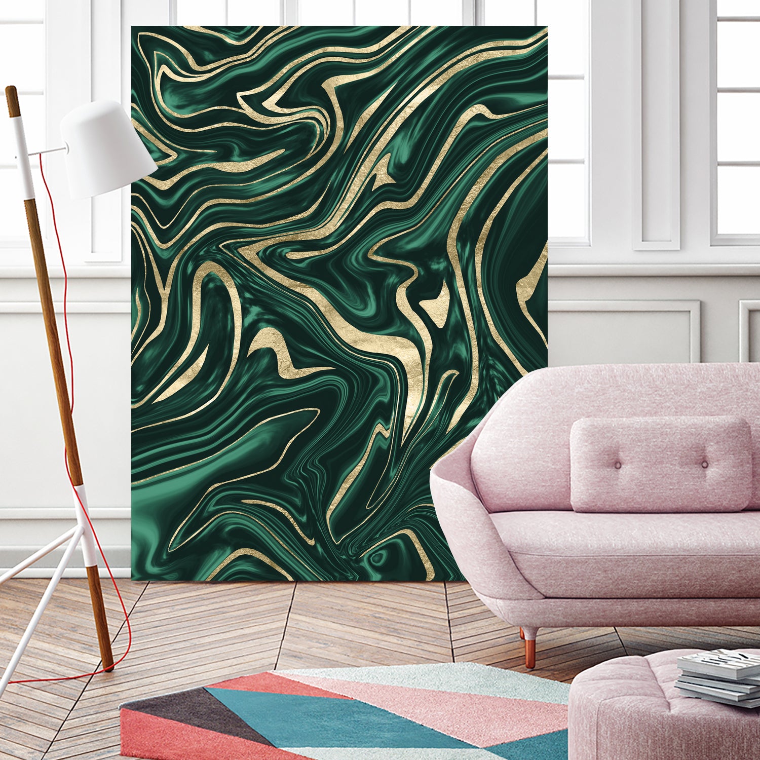 Emerald Green Black Gold Marble #1 #decor #art by Anita & Bella Jantz on GIANT ART - green digital painting