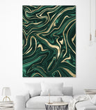 Emerald Green Black Gold Marble #1 #decor #art by Anita & Bella Jantz on GIANT ART - green digital painting