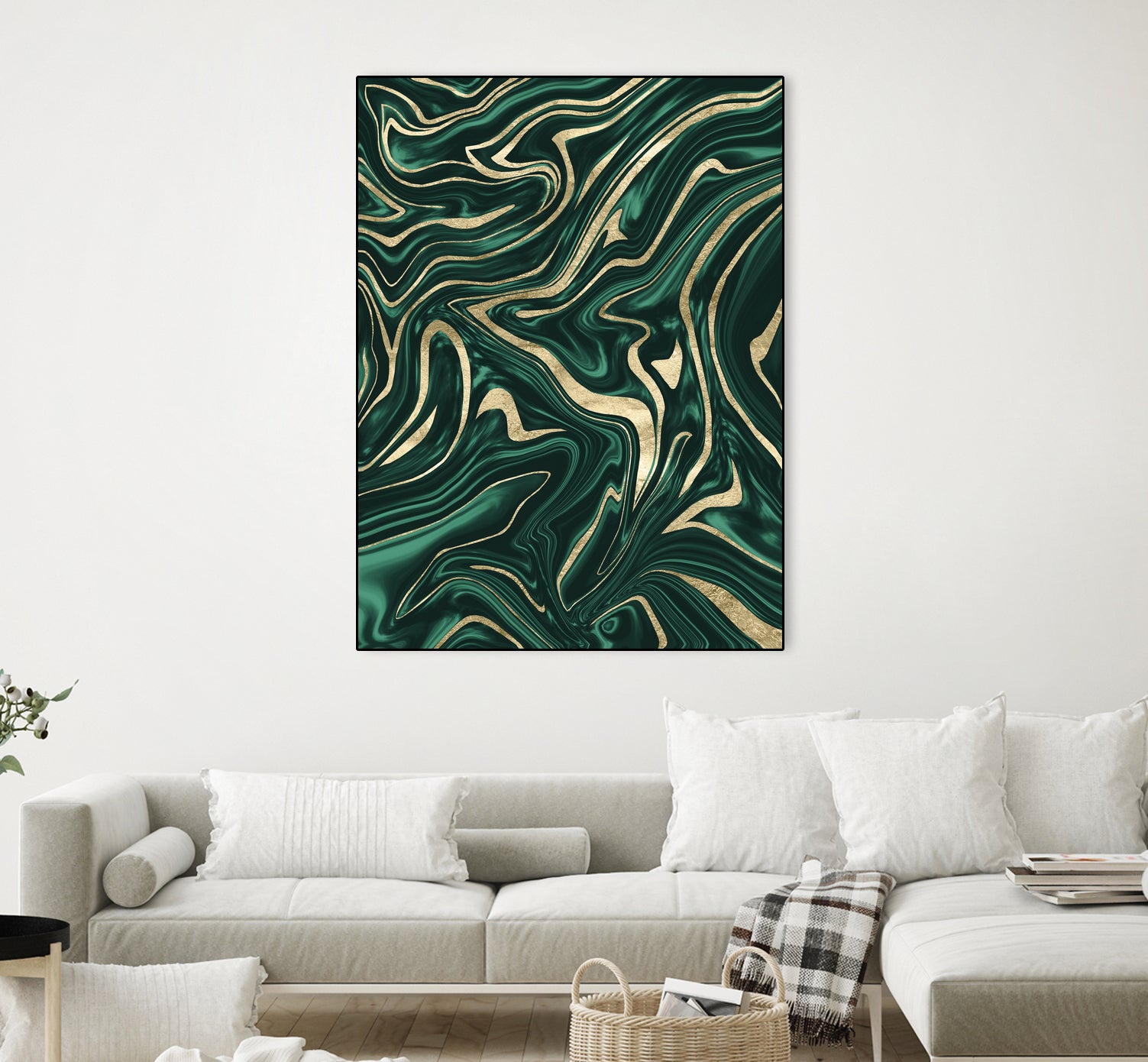 Emerald Green Black Gold Marble #1 #decor #art by Anita & Bella Jantz on GIANT ART - green digital painting