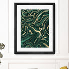 Emerald Green Black Gold Marble #1 #decor #art by Anita & Bella Jantz on GIANT ART - green digital painting