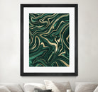 Emerald Green Black Gold Marble #1 #decor #art by Anita & Bella Jantz on GIANT ART - green digital painting