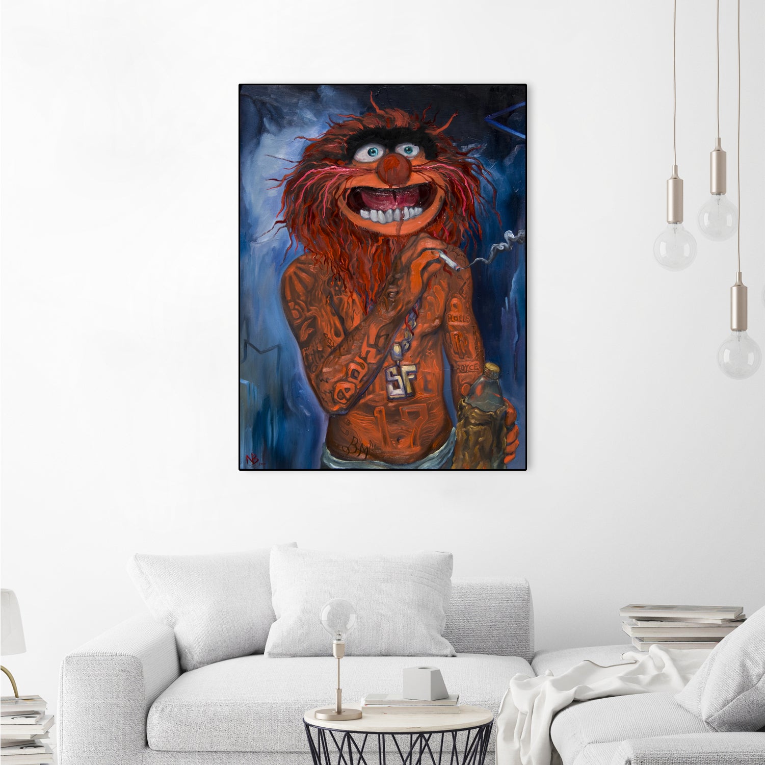 Lil Animal by Nick Beery on GIANT ART - orange mixed media