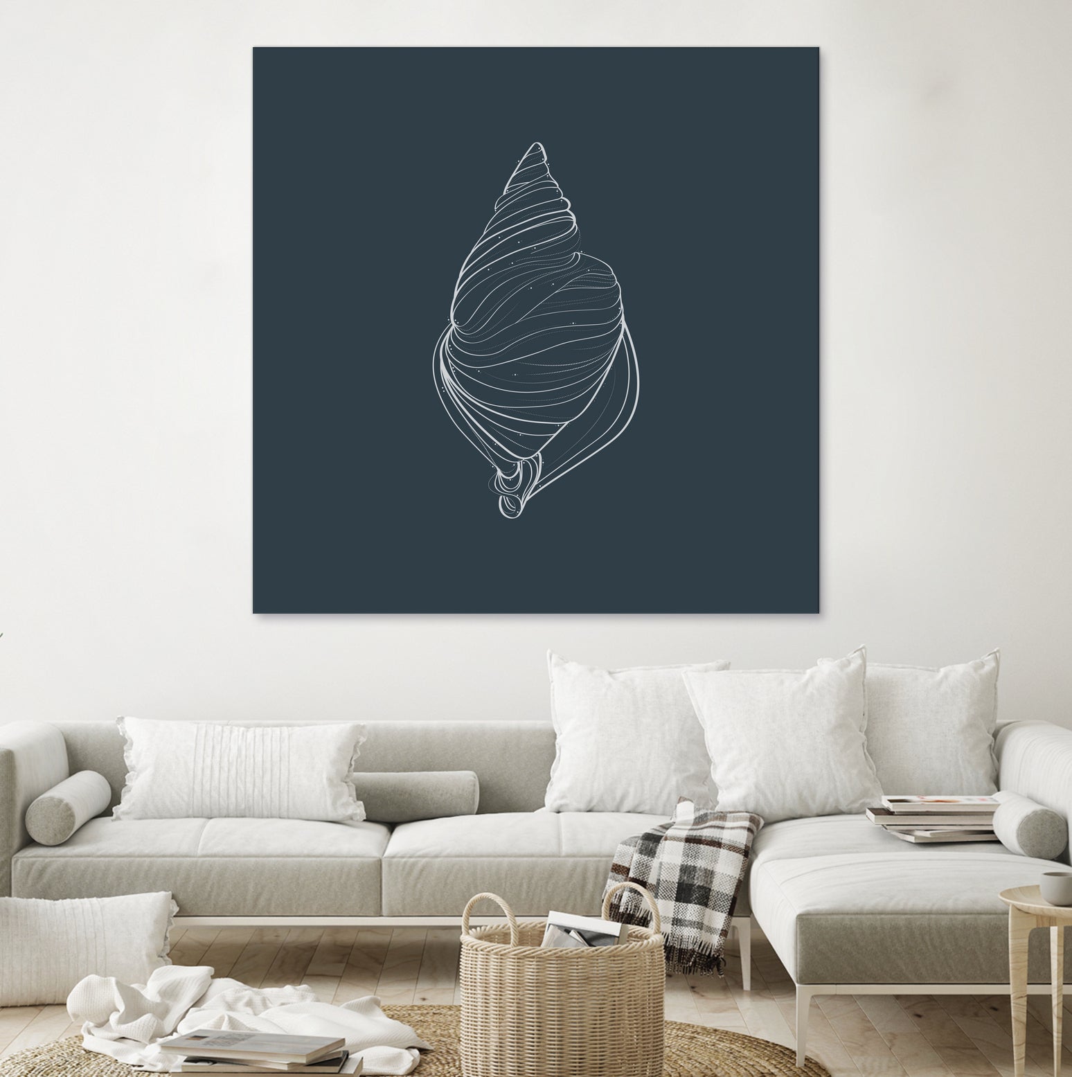 Shell by Alessandra Gagliano on GIANT ART - gray vector illustration